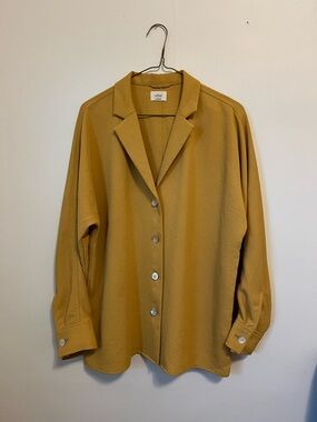 Aritzia Relaxed Button-Up Shirt in Cairo Gold